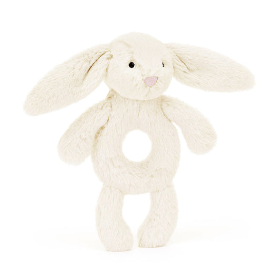 Bashful Cream Bunny Ring Rattle by Jellycat