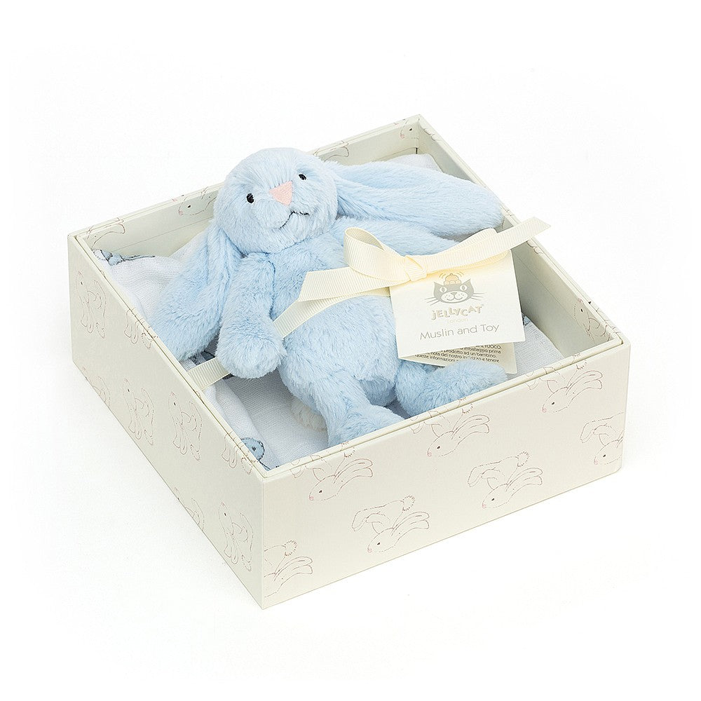 bashful blue bunny gift set