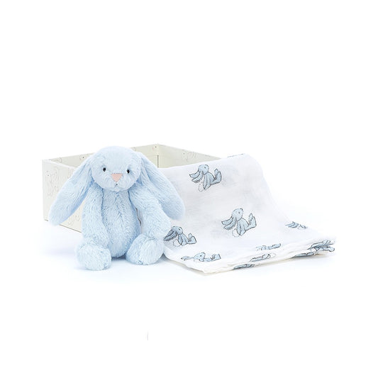 bashful blue bunny gift set